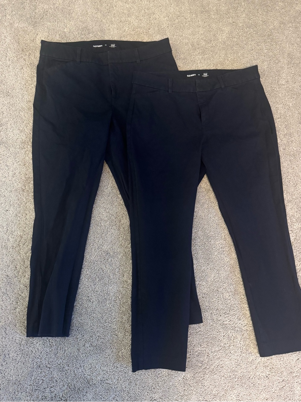 Two pairs old navy high rise pixie Classic  Women's Dress Pants - size 14